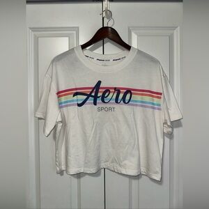 Aeropostale Sport Lightweight Soft Cropped T Shirt L NWOT